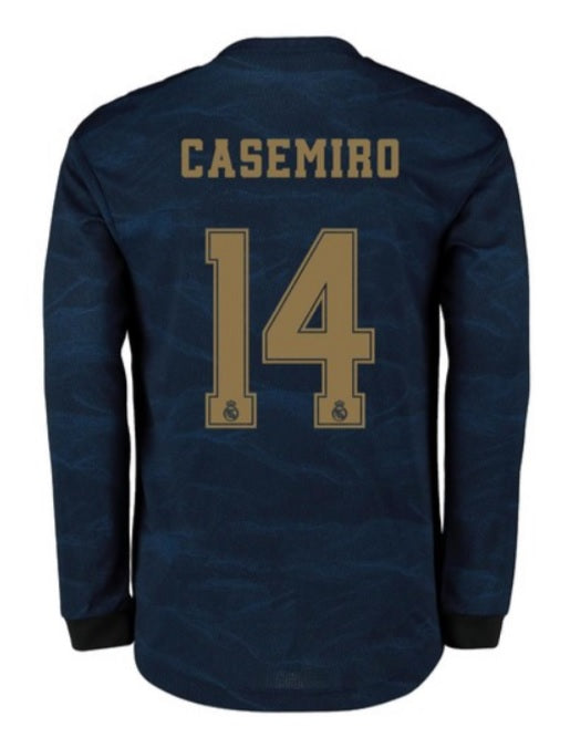 Casemiro Real Madrid Long Sleeve 19 20 Away Jersey on Sale