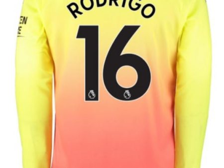 Rodrigo Hernandez Manchester City Long Sleeve 19 20 Third Jersey Fashion