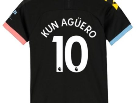 Sergio Kun Aguero Manchester City Kids 19 20 Away Jersey Cheap