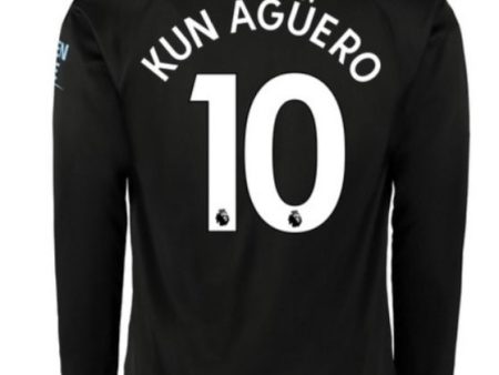 Sergio Kun Aguero Long Sleeve 19 20 Away Jersey Hot on Sale