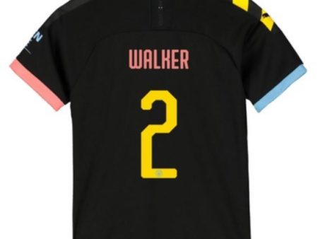 Manchester City Walker Kids 19 20 Club Font Away Jersey For Sale