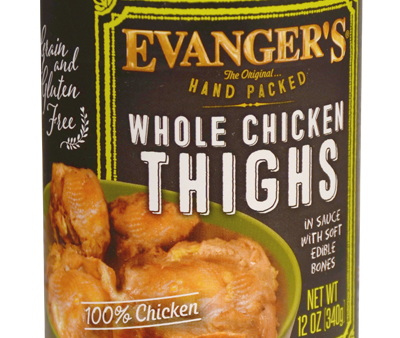 Evangers Super Premium Hand-Packed Whole Chicken Thighs Canned Dog Food Hot on Sale