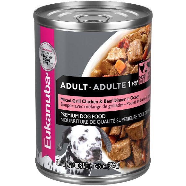 Eukanuba Adult Mixed Grill Beef & Chicken Dinner in Gravy Canned Dog Food For Cheap