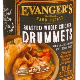 Evangers Super Premium Hand Packed Roasted Chicken Drumett Canned Dog Food Online Sale