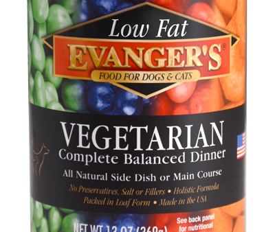 Evangers Low Fat Super Premium All Fresh Vegetarian Dinner Canine and Feline Canned Food on Sale